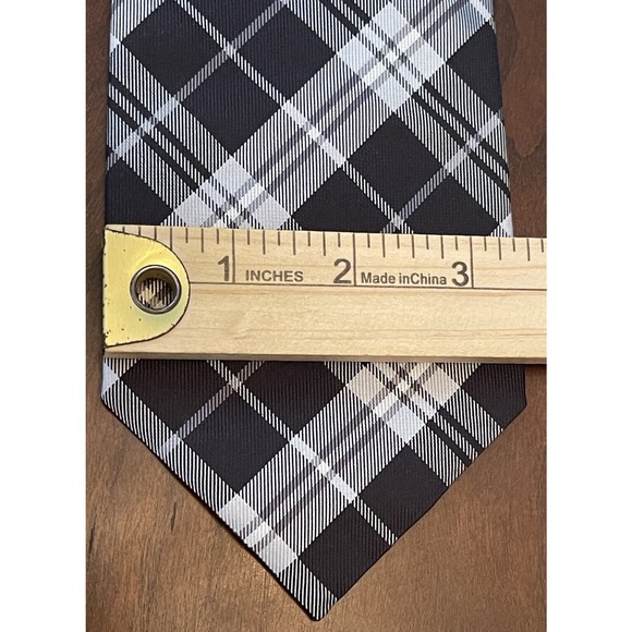 Hudson Room Black Gray 100% Silk Men’s Neck Tie Made In Italy - Picture 4 of 9